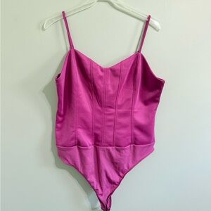 Bright Fuchsia Spaghetti Strap Bodysuit
